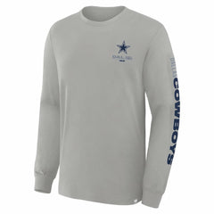 Fanatics Dallas Cowboys Big & Tall Clock Management Legacy Long Sleeve T-Shirt Heather Gray