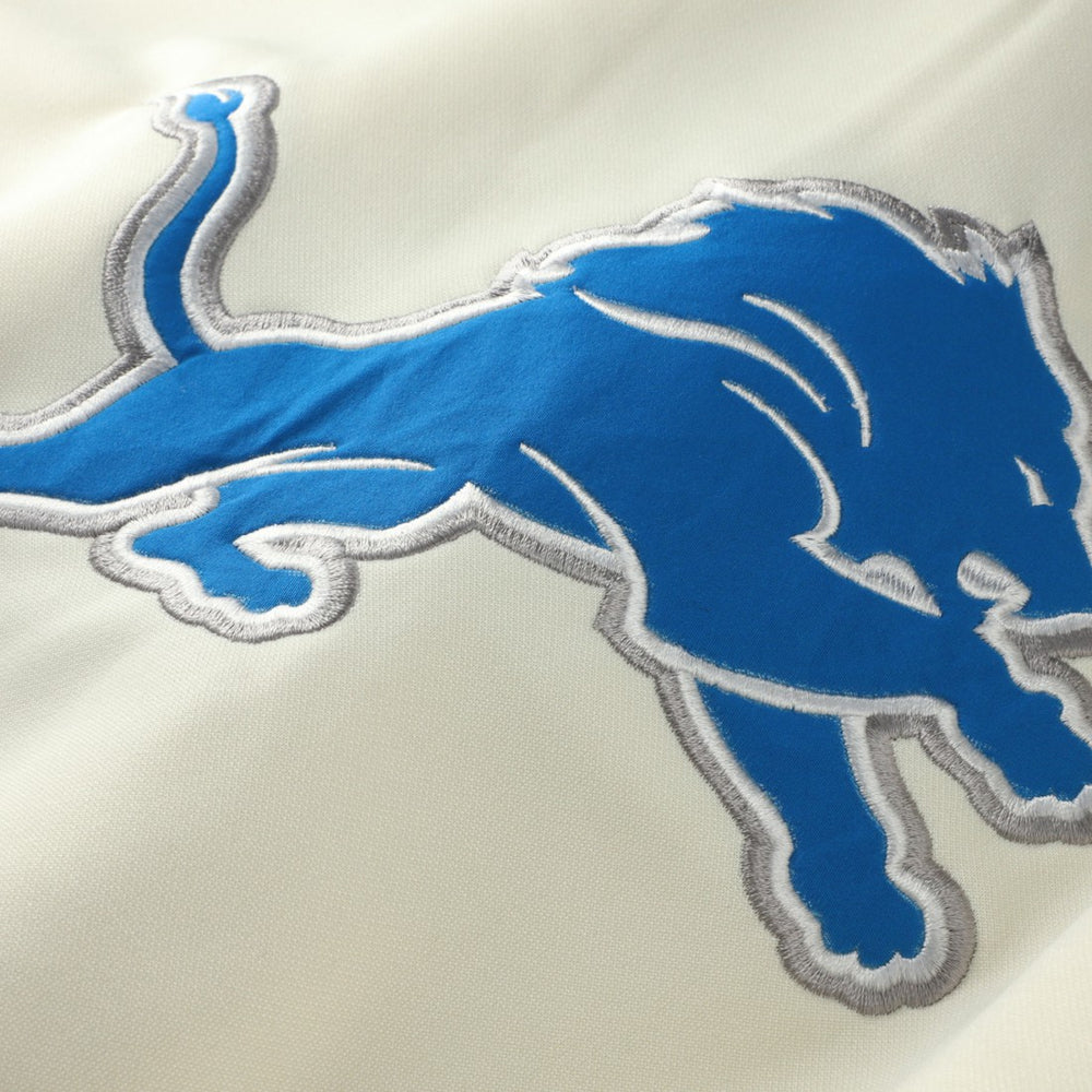 Detroit Lions Profile Big & Tall Chest Print and Logo Short Sleeve Pullover Hoodie Oatmeal