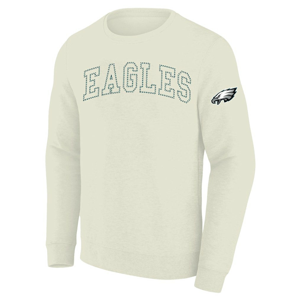 Philadelphia Eagles Profile Big & Tall Fleece Sweatshirt Cream
