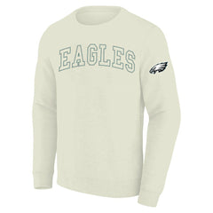 Philadelphia Eagles Profile Big & Tall Fleece Sweatshirt Cream
