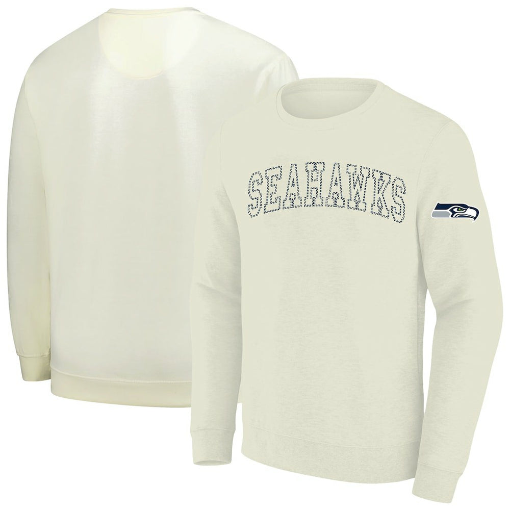 Seattle Seahawks Profile Big & Tall Fleece Sweatshirt Cream