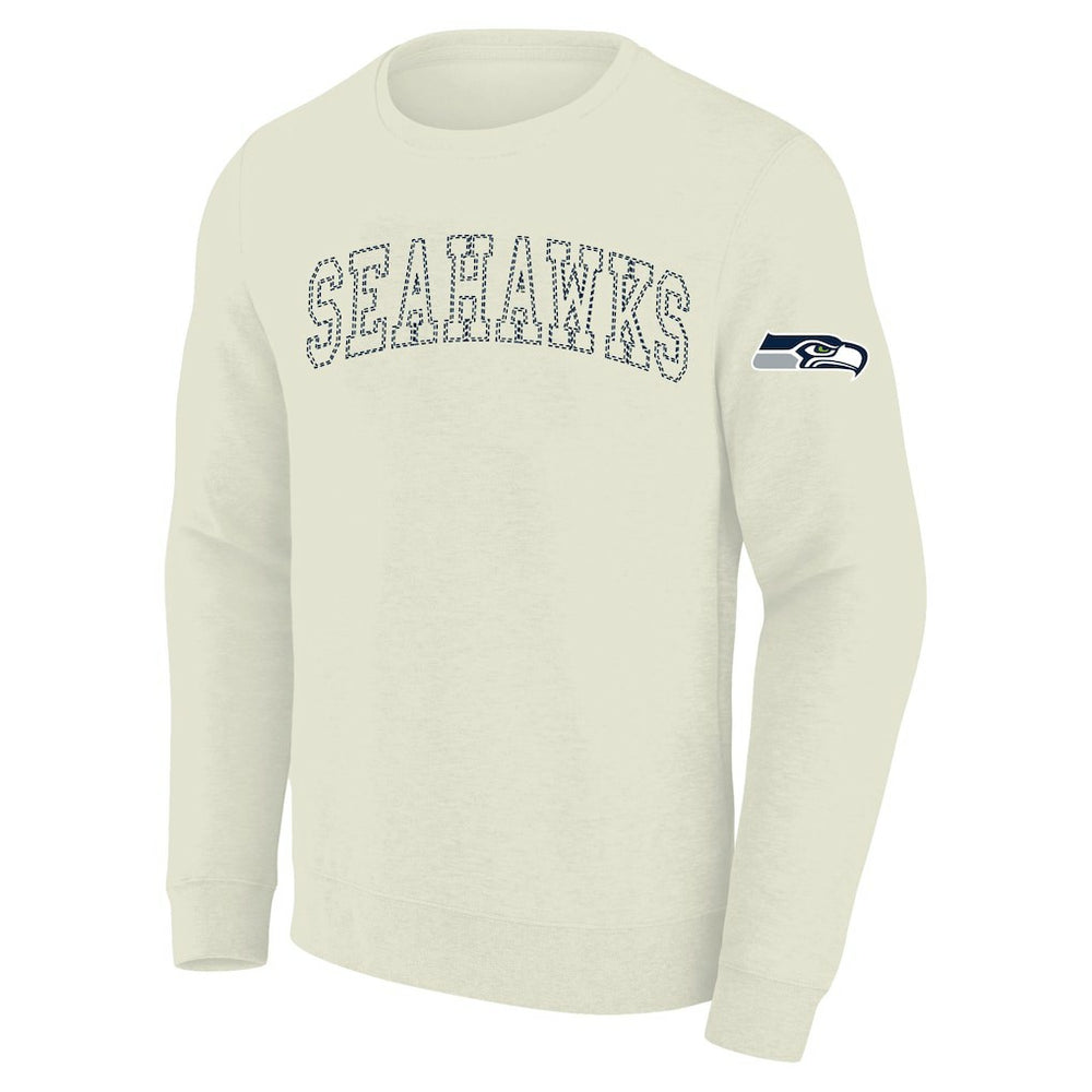 Seattle Seahawks Profile Big & Tall Fleece Sweatshirt Cream