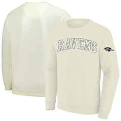Baltimore Ravens Profile Big & Tall Fleece Sweatshirt Cream