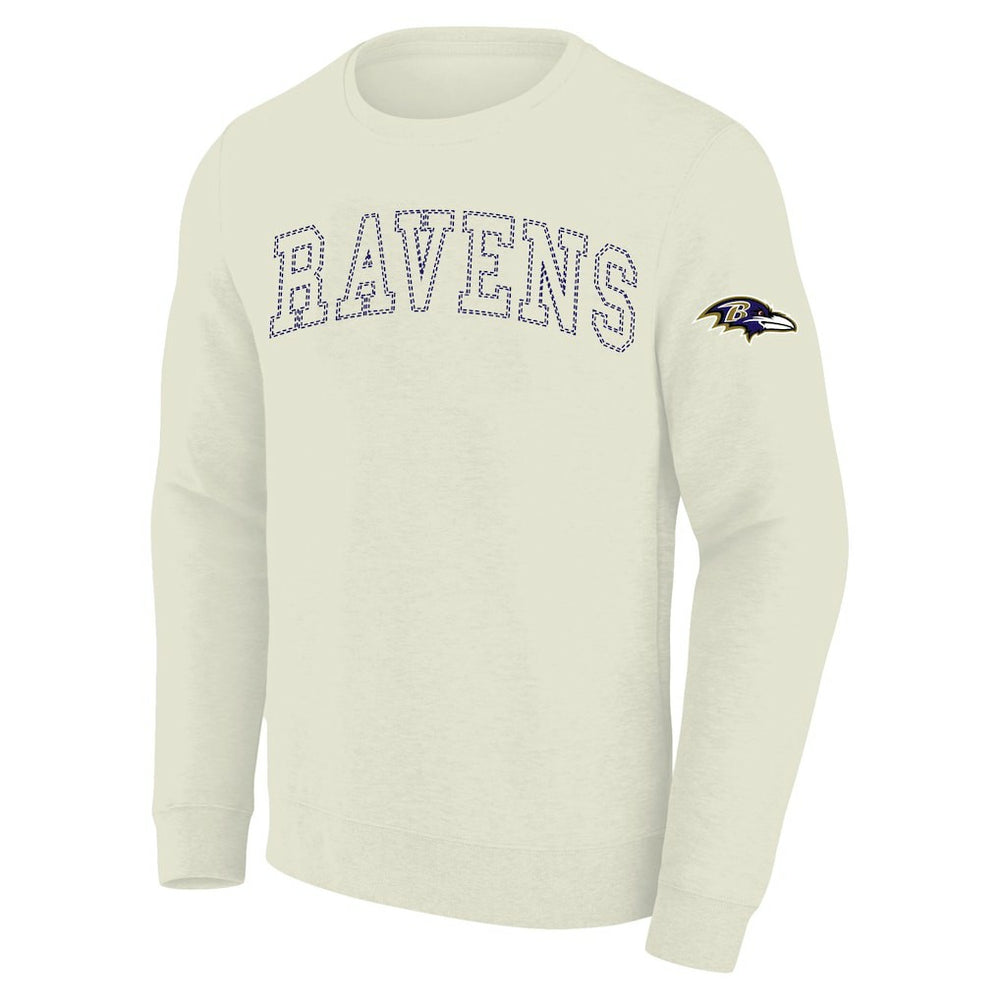 Baltimore Ravens Profile Big & Tall Fleece Sweatshirt Cream