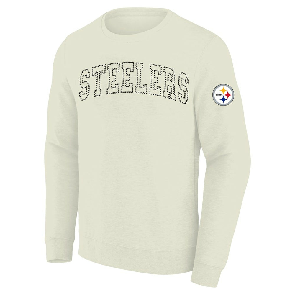 Pittsburgh Steelers Profile Big & Tall Fleece Sweatshirt Cream