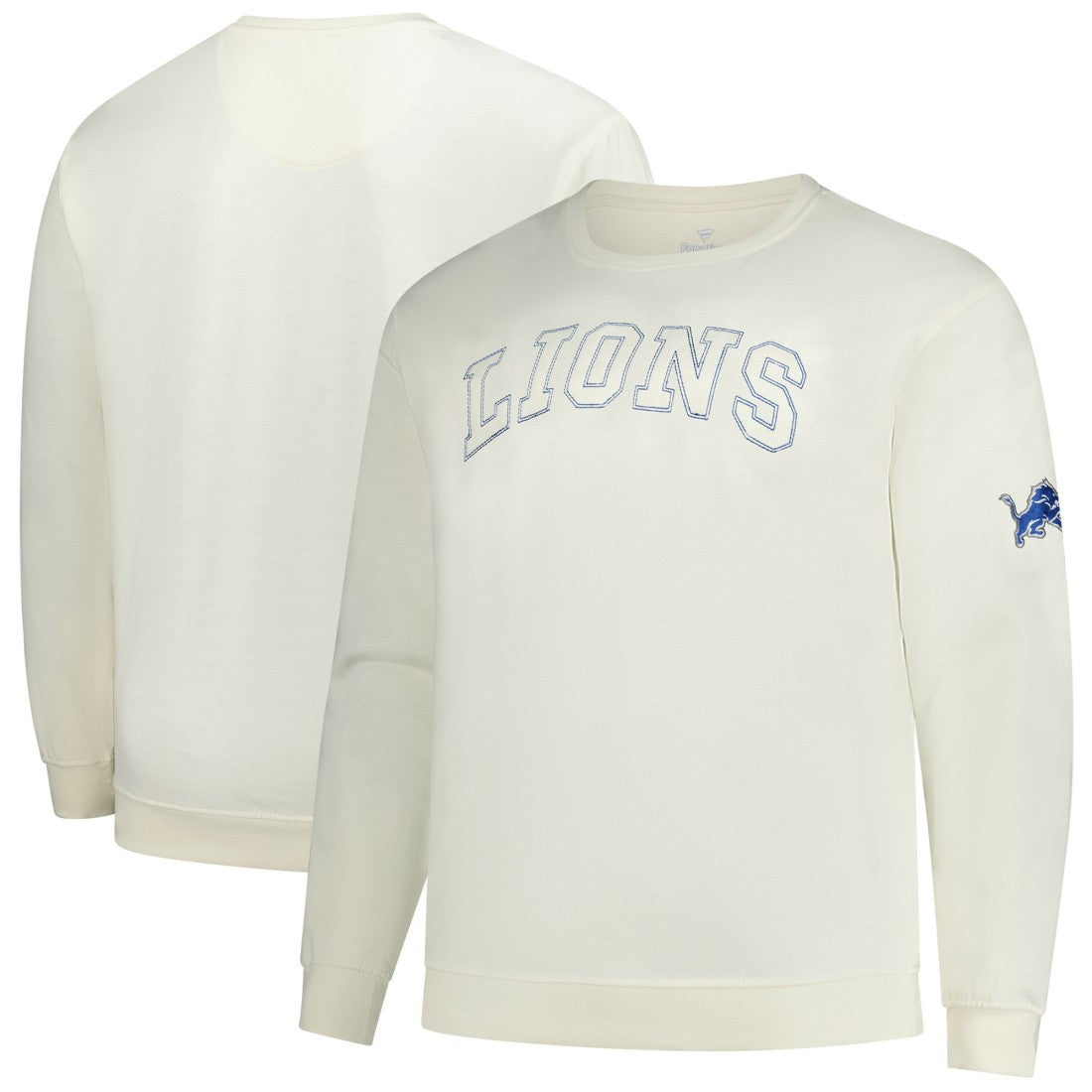 Detroit Lions Profile Big & Tall Fleece Sweatshirt Cream