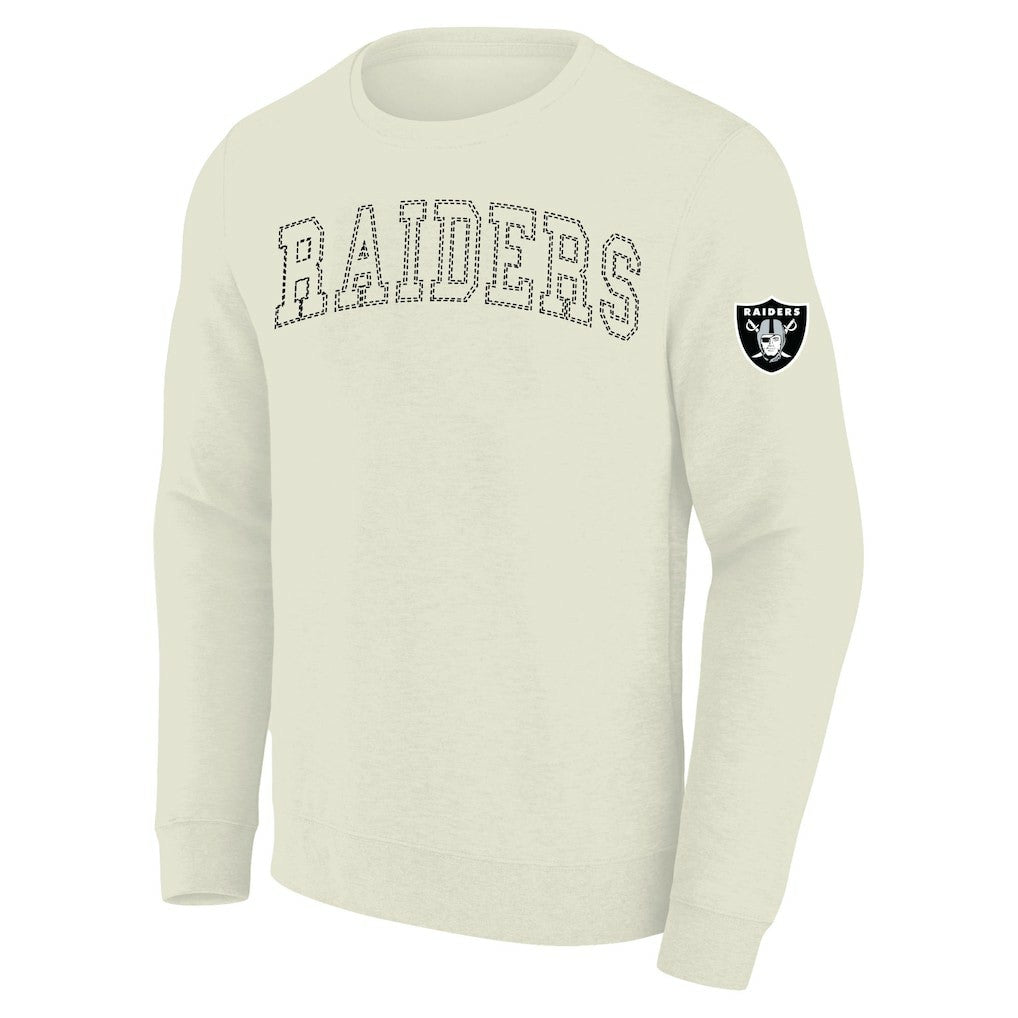 Las Vegas Raiders Profile Big & Tall Fleece Sweatshirt Cream
