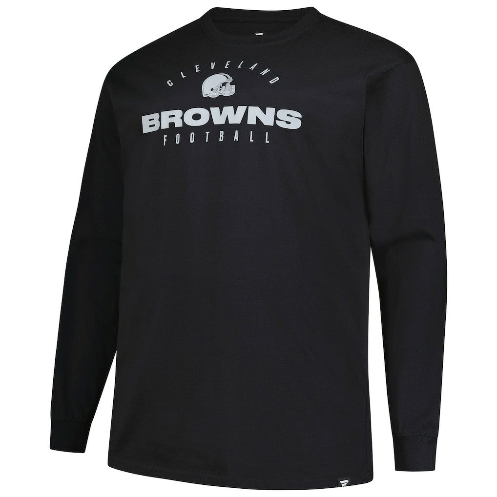Fanatics Cleveland Browns Big & Tall Coverage Scheme Long Sleeve T-Shirt Black