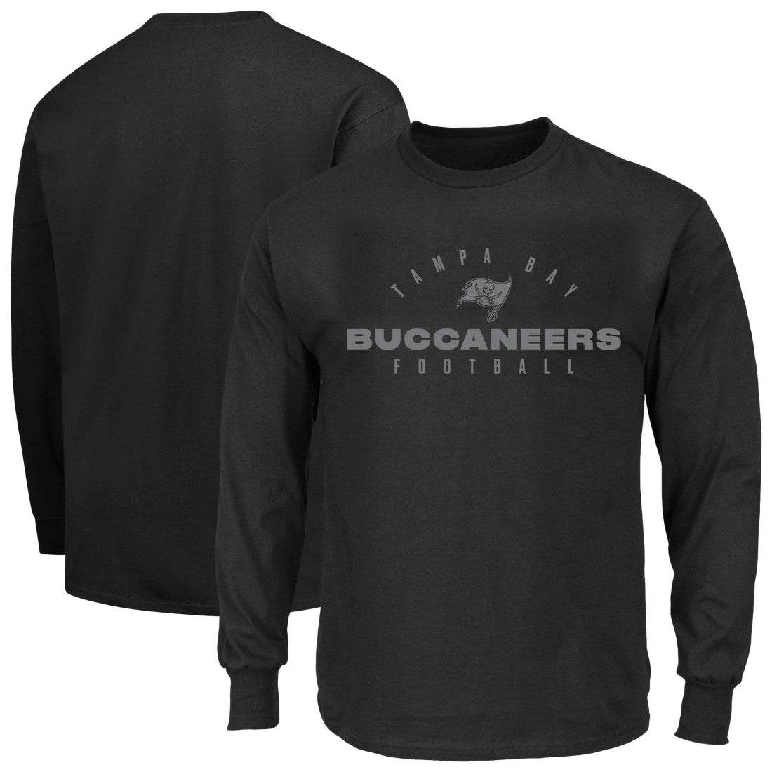 Fanatics Tampa Bay Buccaneers Big & Tall Coverage Scheme Long Sleeve T-Shirt Black