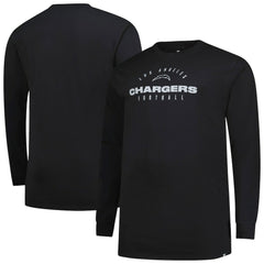 Fanatics Los Angeles Chargers Big & Tall Coverage Scheme Long Sleeve T-Shirt Black