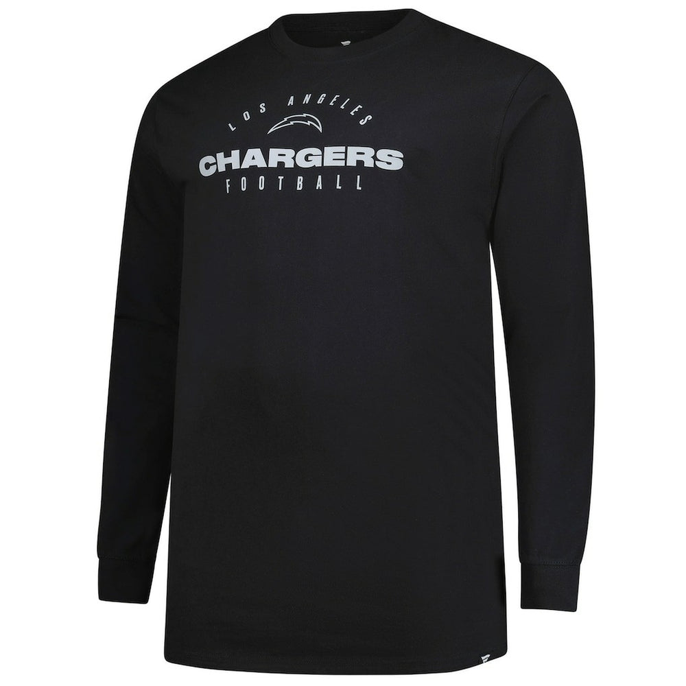 Fanatics Los Angeles Chargers Big & Tall Coverage Scheme Long Sleeve T-Shirt Black