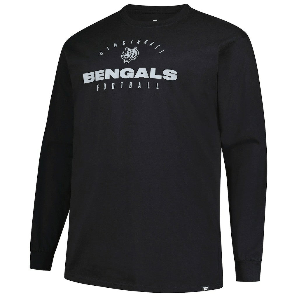 Fanatics Cincinnati Bengals Big & Tall Coverage Scheme Long Sleeve T-Shirt Black