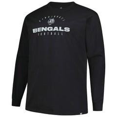 Fanatics Cincinnati Bengals Big & Tall Coverage Scheme Long Sleeve T-Shirt Black