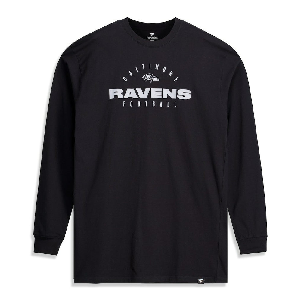 Fanatics Baltimore Ravens Big & Tall Coverage Scheme Long Sleeve T-Shirt Black