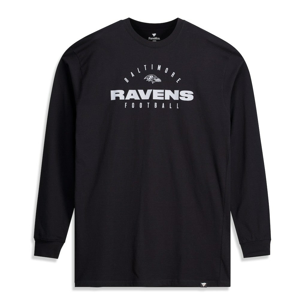 Fanatics Baltimore Ravens Big & Tall Coverage Scheme Long Sleeve T-Shirt Black