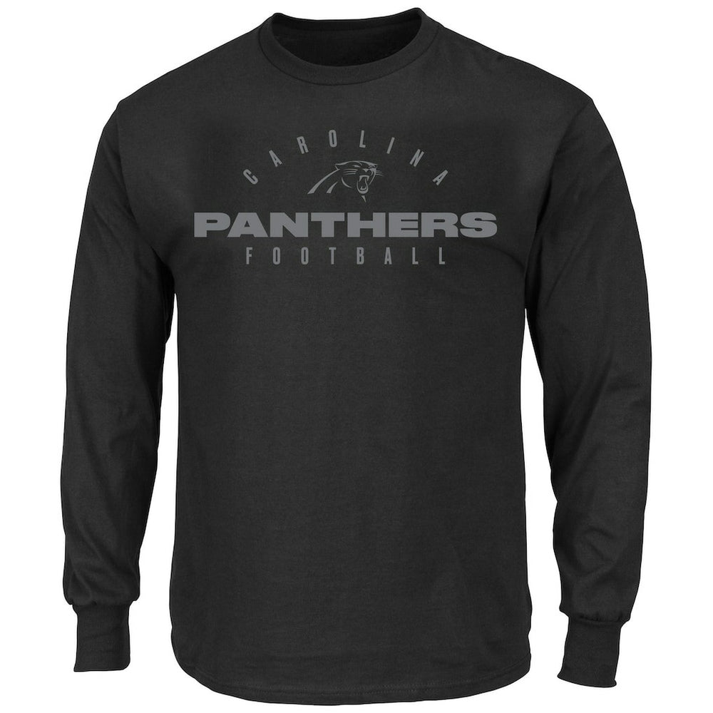 Fanatics Carolina Panthers Big & Tall Coverage Scheme Long Sleeve T-Shirt Black