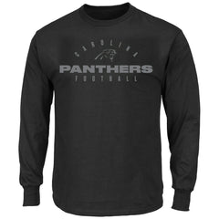 Fanatics Carolina Panthers Big & Tall Coverage Scheme Long Sleeve T-Shirt Black