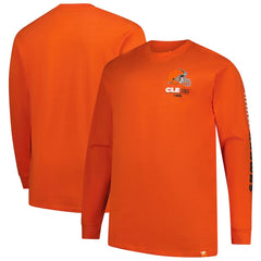 Fanatics Cleveland Browns Big & Tall Clock Management Legacy Long Sleeve T-Shirt Orange