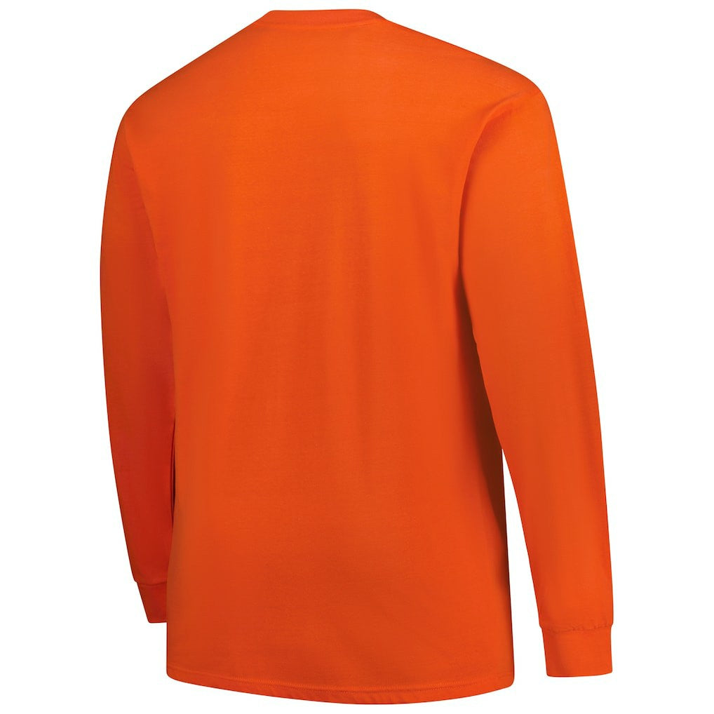 Fanatics Cleveland Browns Big & Tall Clock Management Legacy Long Sleeve T-Shirt Orange