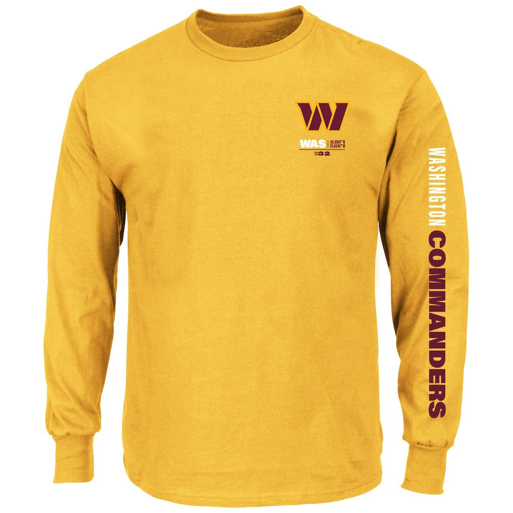 Fanatics Washington Commanders Big & Tall Clock Management Legacy Long Sleeve T-Shirt Gold
