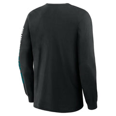 Fanatics Philadelphia Eagles Big & Tall Clock Management Legacy Long Sleeve T-Shirt Black