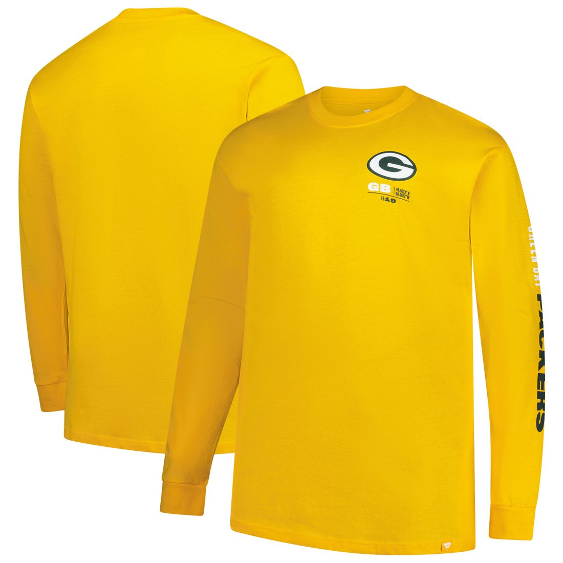 Fanatics Green Bay Packers Big & Tall Clock Management Legacy Long Sleeve T-Shirt Gold
