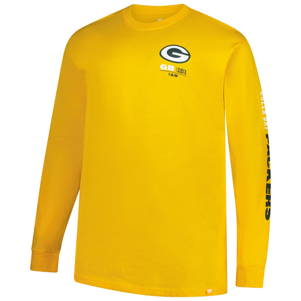 Fanatics Green Bay Packers Big & Tall Clock Management Legacy Long Sleeve T-Shirt Gold