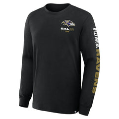 Fanatics Baltimore Ravens Big & Tall Clock Management Legacy Long Sleeve T-Shirt Black