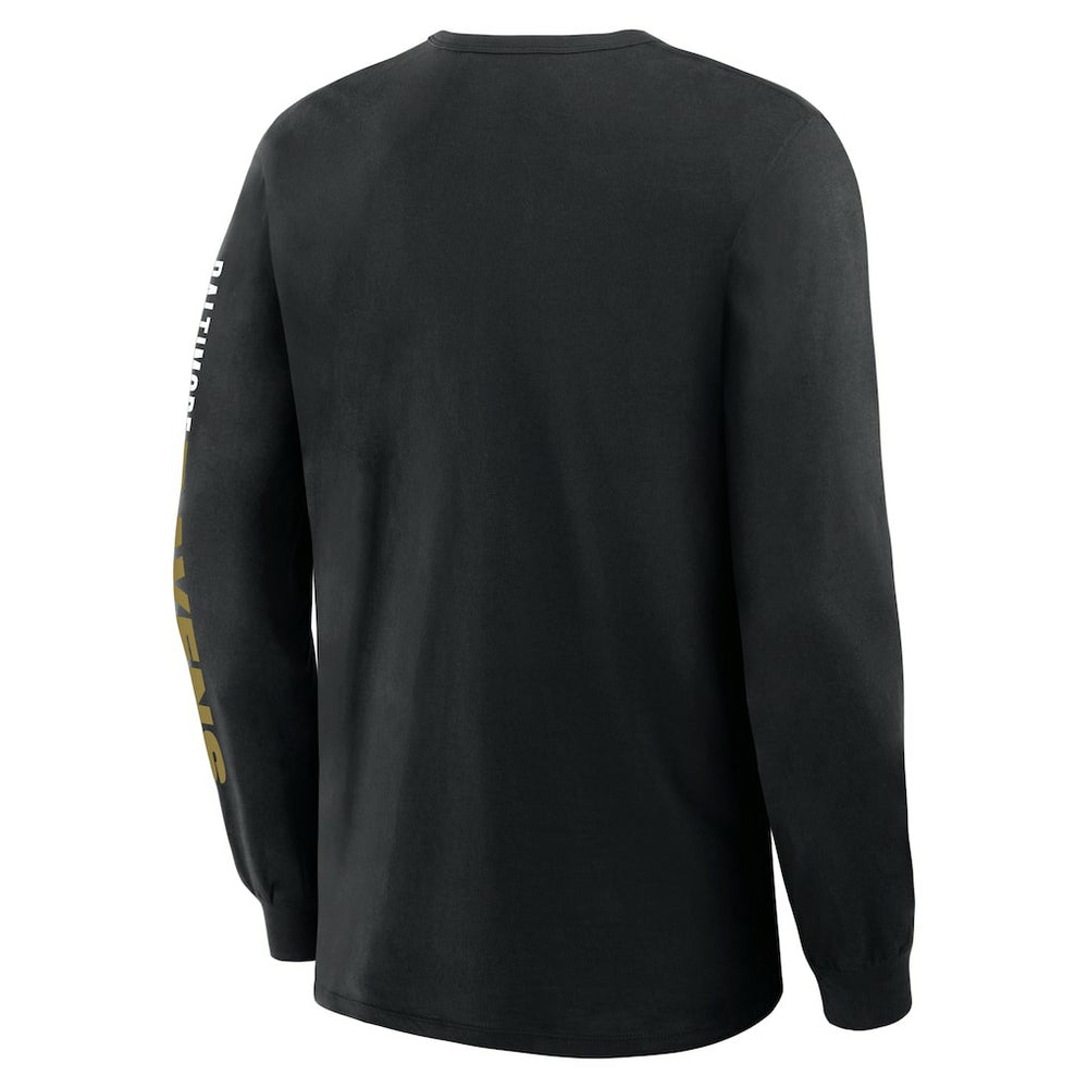Fanatics Baltimore Ravens Big & Tall Clock Management Legacy Long Sleeve T-Shirt Black