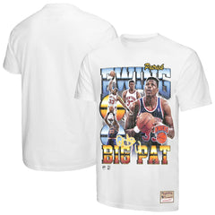 Patrick Ewing New York Knicks Hardwood Classics Commemorative Player Collage T-Shirt White | Mitchell & Ness discount