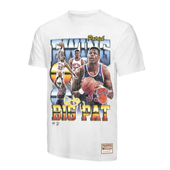 Patrick Ewing New York Knicks Hardwood Classics Commemorative Player Collage T-Shirt White | Mitchell & Ness discount