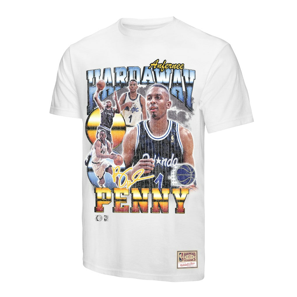 Penny Hardaway Orlando Magic Hardwood Classics Commemorative Player Collage T-Shirt White | Mitchell & Ness discount