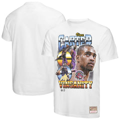 Vince Carter Toronto Raptors Hardwood Classics Commemorative Player Collage T-Shirt White | Mitchell & Ness Lifestyle