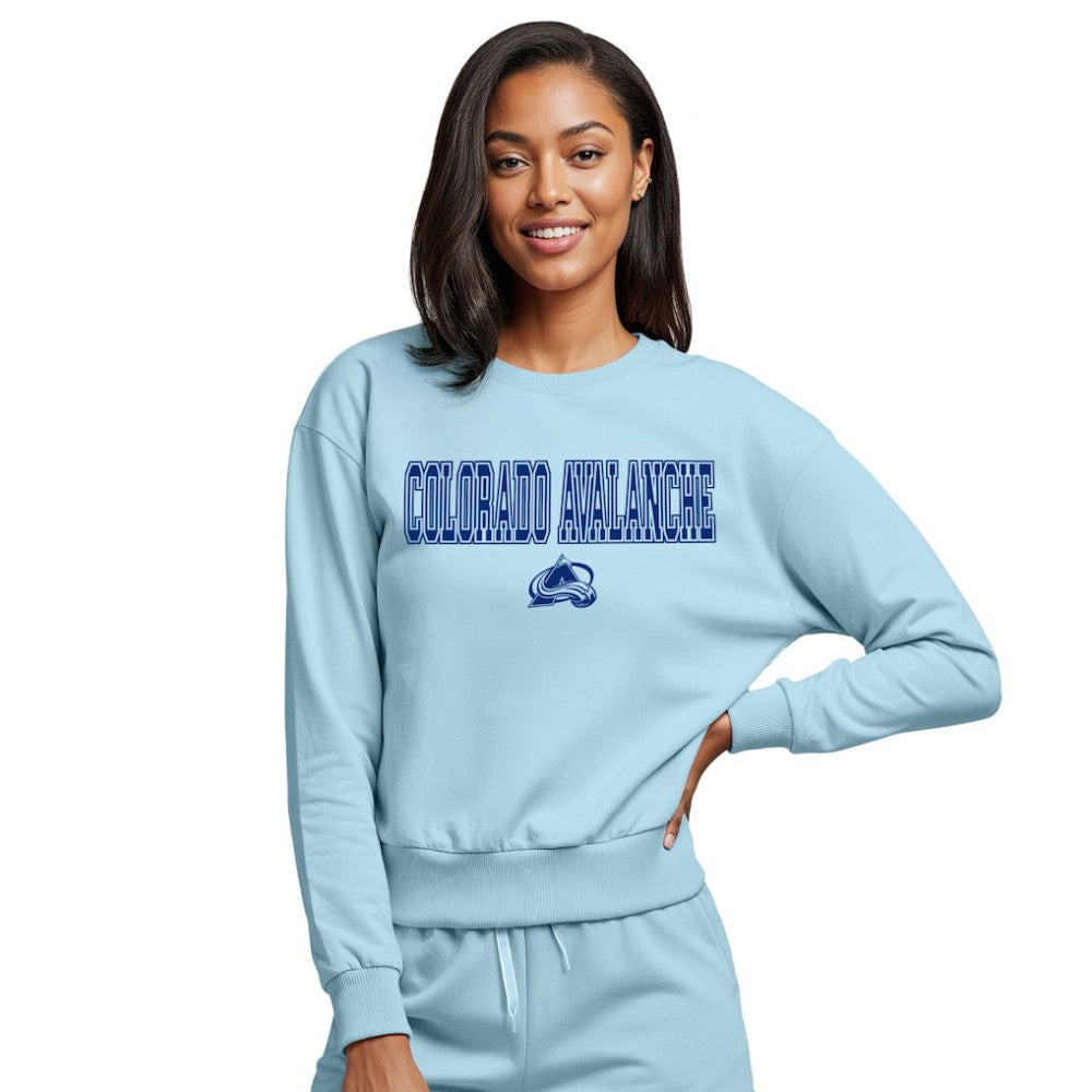 Colorado Avalanche Concepts Sport Women's Tonal Pullover Sweatshirt - Light Blue - NHL 202955432