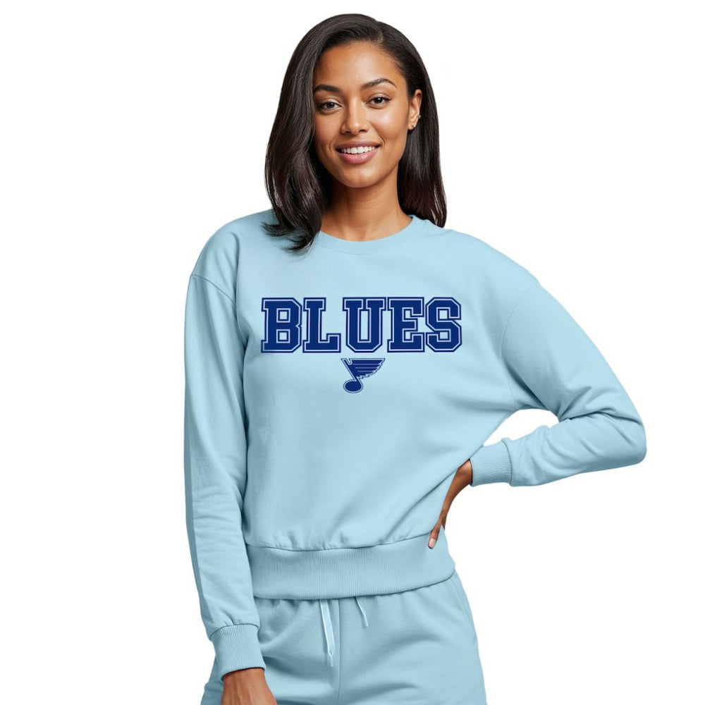 St. Louis Blues Concepts Sport Women's Tonal Pullover Sweatshirt - Light Blue - NHL 202955440