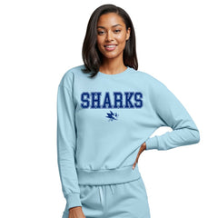 San Jose Sharks Concepts Sport Women's Tonal Pullover Sweatshirt - Light Blue - NHL 202955444