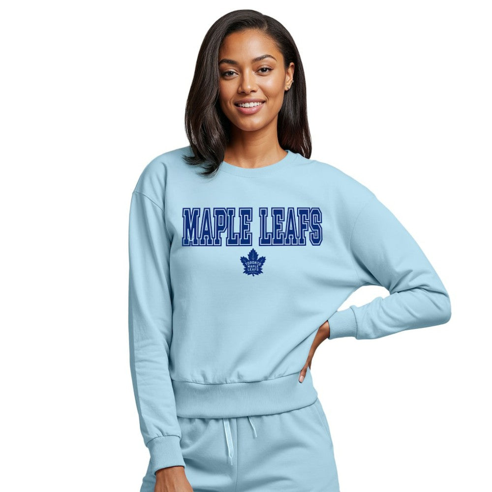 Toronto Maple Leafs Concepts Sport Women's Tonal Pullover Tri-Blend Sweatshirt - Light Blue - NHL 202955447