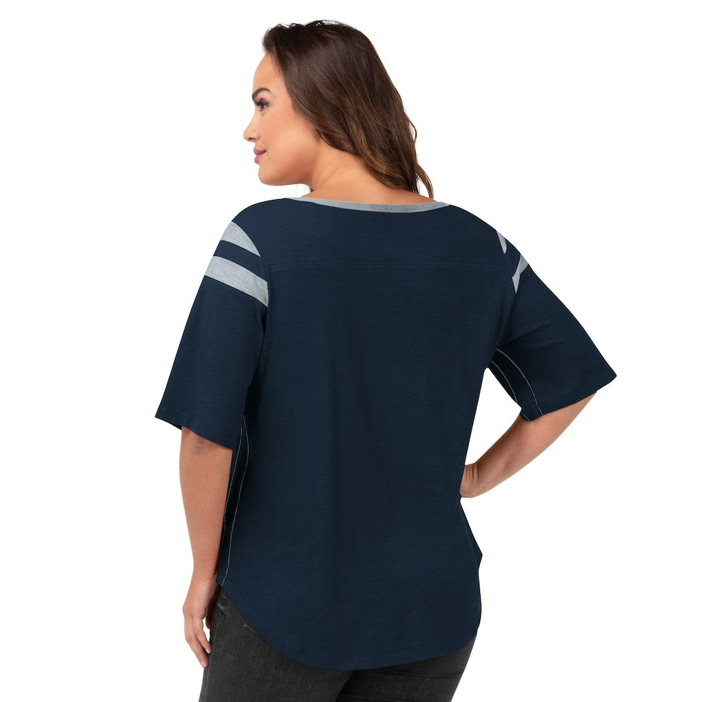 Dallas Cowboys G-III 4Her by Carl Banks Women's Plus Size Linebacker T-Shirt Navy
