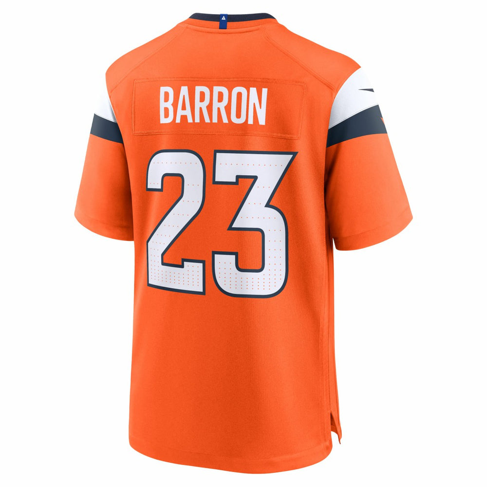 Nike Jahdae Barron Denver Broncos 2025 NFL Draft First Round Pick Game Jersey Orange