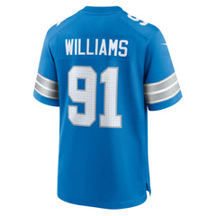 Nike Tyleik Williams Detroit Lions 2025 NFL Draft First Round Pick Game Jersey Blue