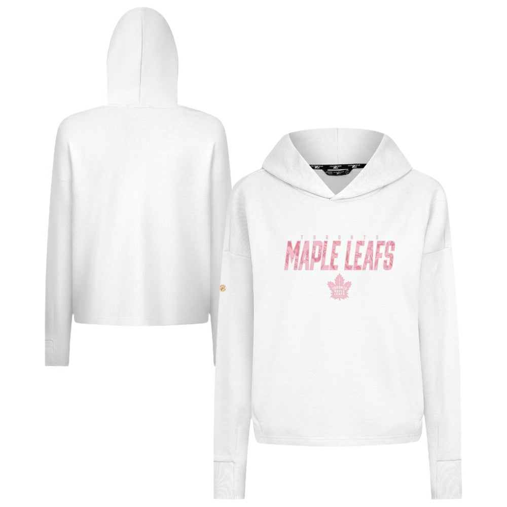 Toronto Maple Leafs Levelwear Women's Mother's Day Sweet Floral Pullover Hoodie - White - NHL 202960030
