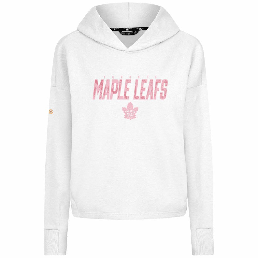 Toronto Maple Leafs Levelwear Women's Mother's Day Sweet Floral Pullover Hoodie - White - NHL 202960030
