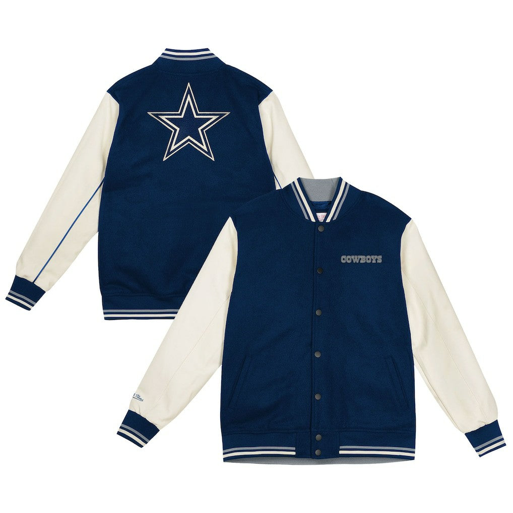 Mitchell & Ness Dallas Cowboys Youth Full-Snap Varsity Jacket Navy/Cream