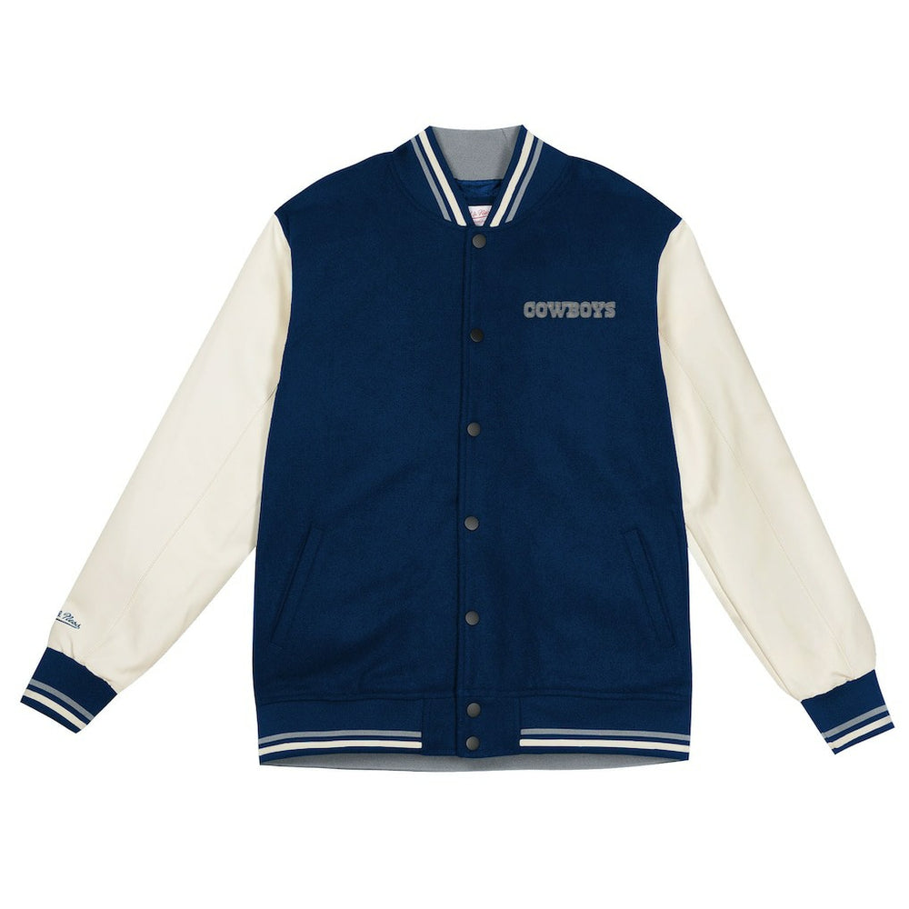 Mitchell & Ness Dallas Cowboys Youth Full-Snap Varsity Jacket Navy/Cream