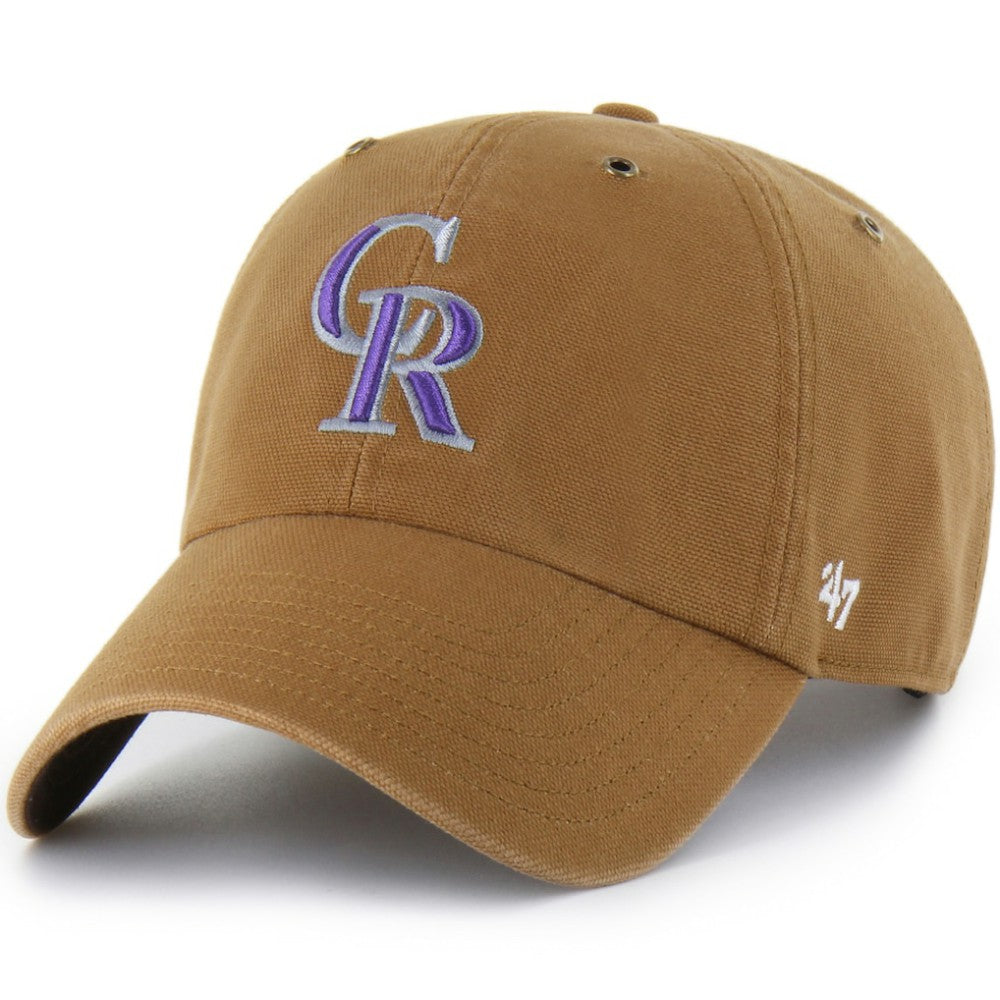 Colorado Rockies Carhartt x '47 Clean Up Adjustable Hat - Brown - 47 brand Discount