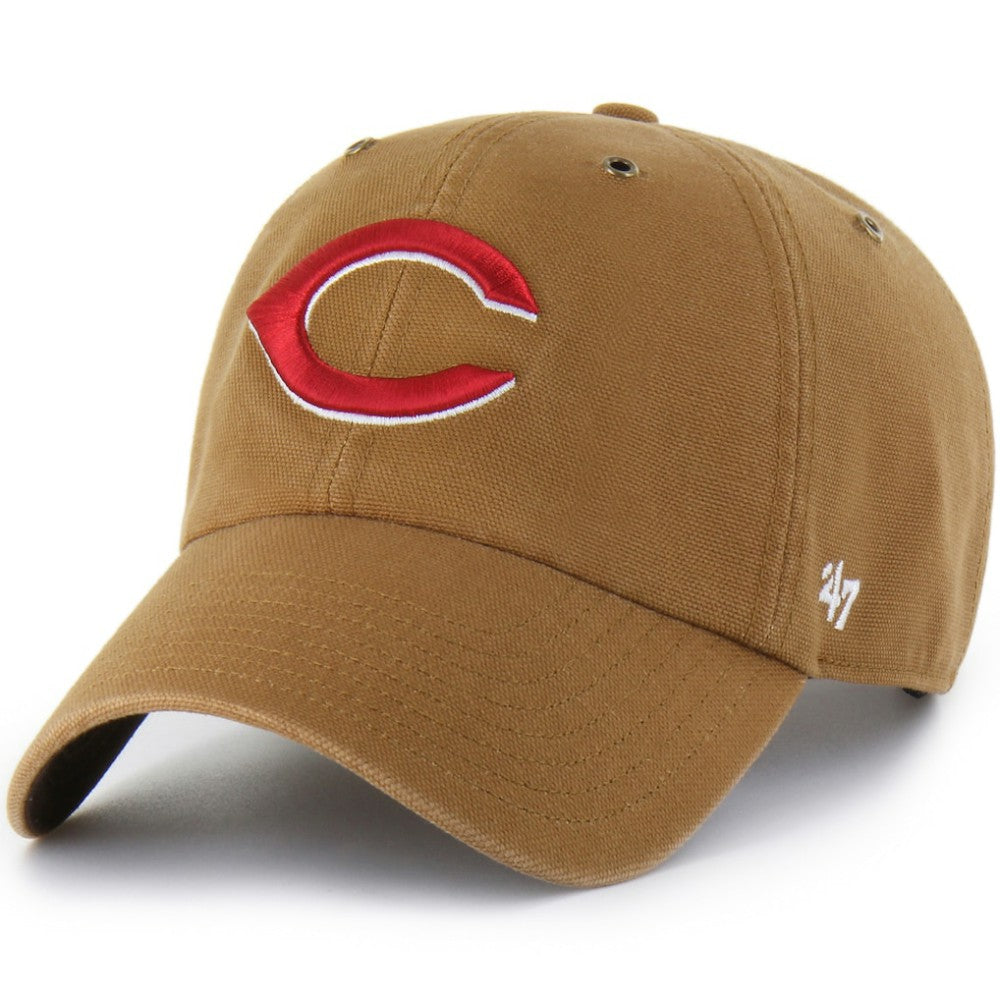 Cincinnati Reds Carhartt x '47 Clean Up Adjustable Hat - Brown - 47 brand Discount