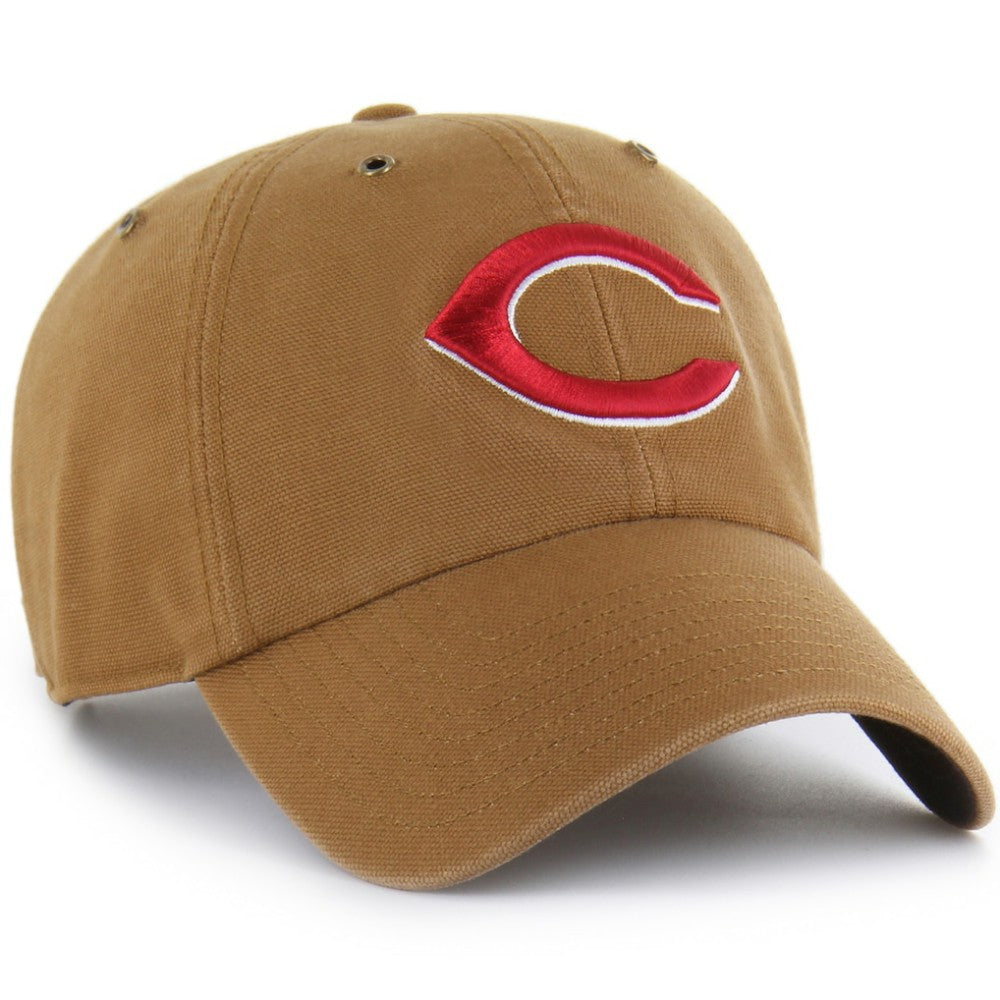 Cincinnati Reds Carhartt x '47 Clean Up Adjustable Hat - Brown - 47 brand Discount
