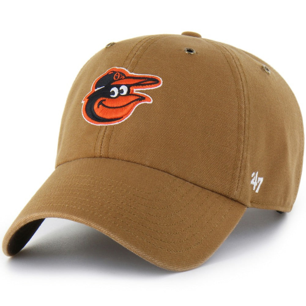 Baltimore Orioles Carhartt x '47 Clean Up Adjustable Hat - Brown - 47 brand Lifestyle