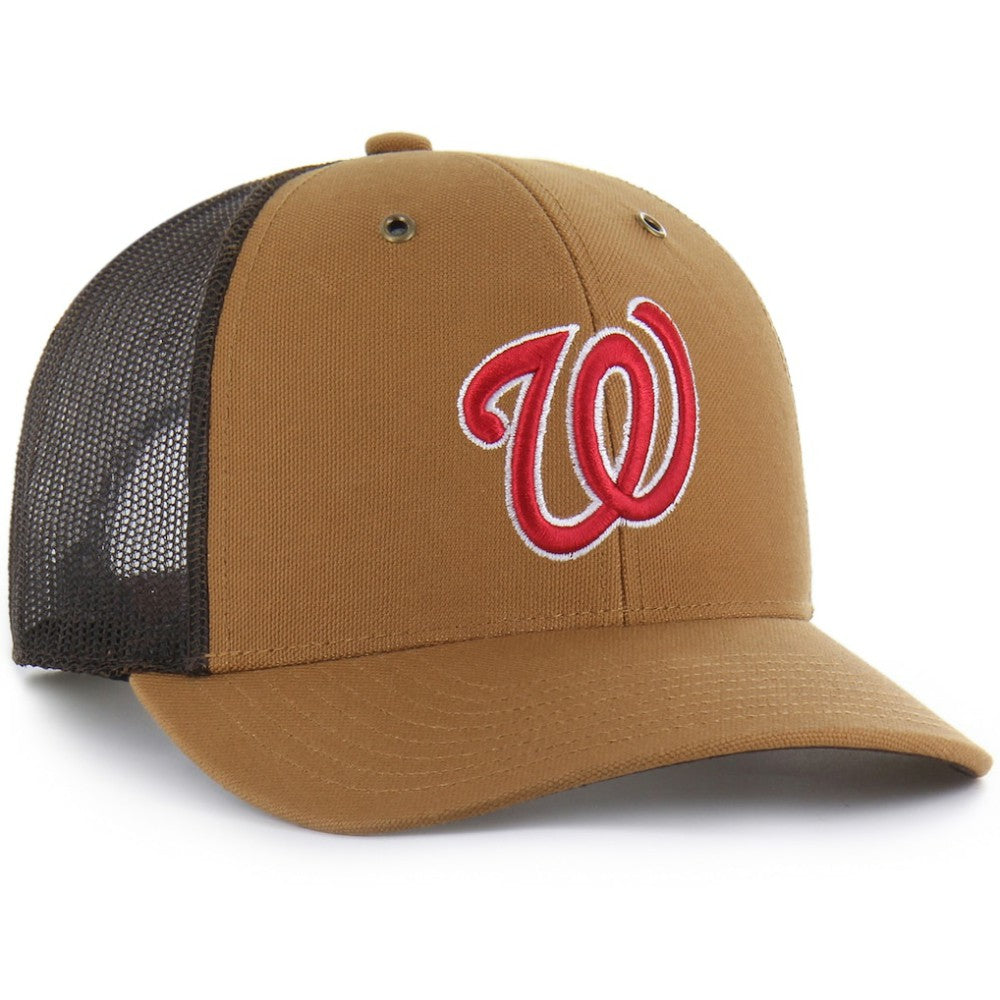 Washington Nationals Carhartt x '47 Trucker Adjustable Hat - Brown - 47 brand Discount