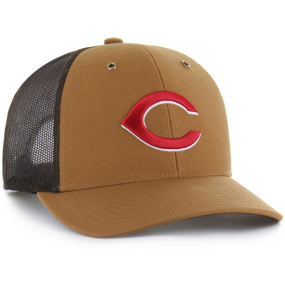 Cincinnati Reds Carhartt x '47 Trucker Adjustable Hat - Brown - 47 brand Sale